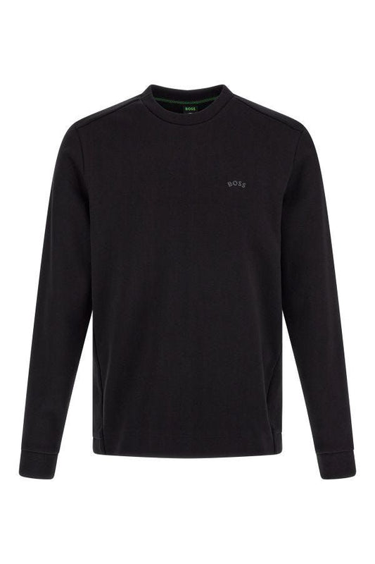Sudadera Hugo Boss de algodón negro con detalles del logo