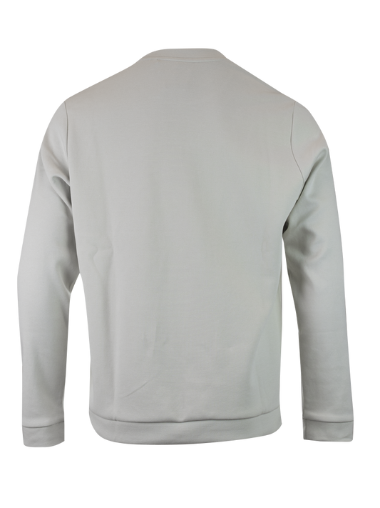 Sudadera de cuello redondo de algodón beige Hugo Boss