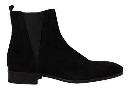 Botines Chelsea de Ante y Piel Negros para Hombre Dolce & Gabbana