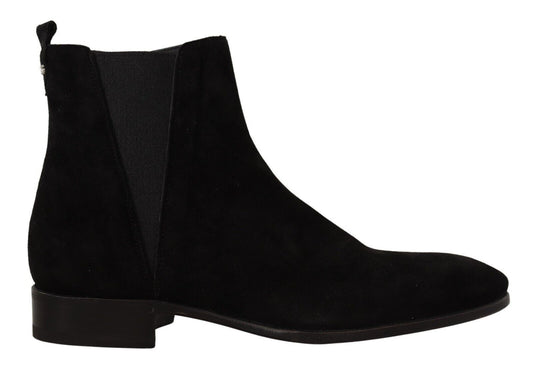 Botines Chelsea de Ante y Piel Negros para Hombre Dolce & Gabbana