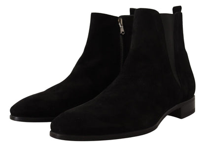Botines Chelsea de Ante y Piel Negros para Hombre Dolce & Gabbana