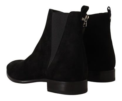 Botines Chelsea de Ante y Piel Negros para Hombre Dolce & Gabbana