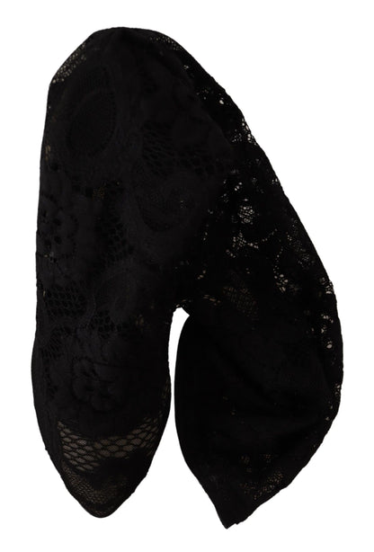 Dolce & Gabbana Botines de Encaje Taormina Elásticos Negros