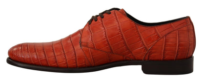 Zapatos Derby Dolce & Gabbana de piel exótica naranja