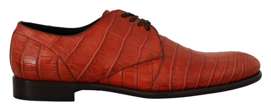 Zapatos Derby Dolce & Gabbana de piel exótica naranja