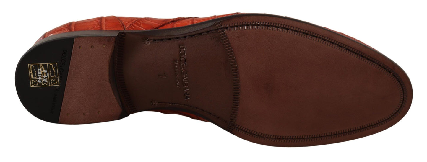 Zapatos Derby Dolce & Gabbana de piel exótica naranja