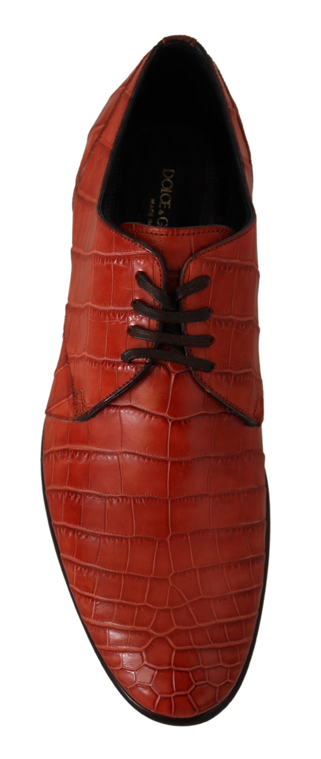 Zapatos Derby Dolce & Gabbana de piel exótica naranja