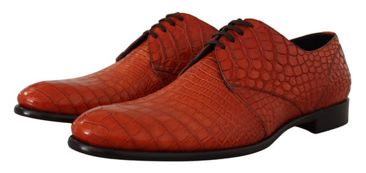 Zapatos Derby Dolce & Gabbana de piel exótica naranja