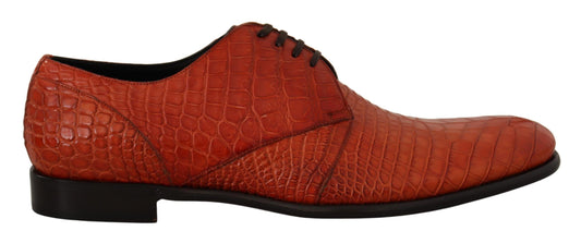 Zapatos Derby Dolce & Gabbana de piel exótica naranja