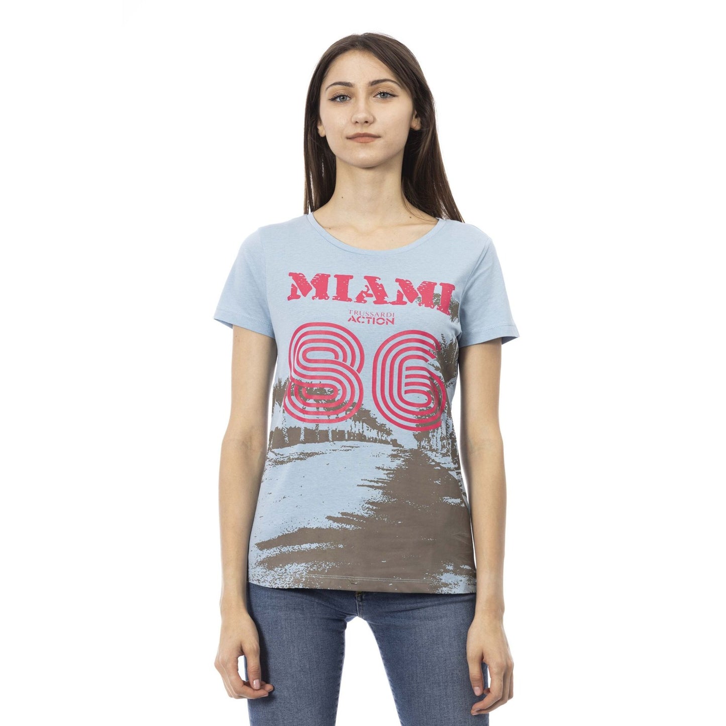 Trussardi Action Camiseta para mujer 90% algodón