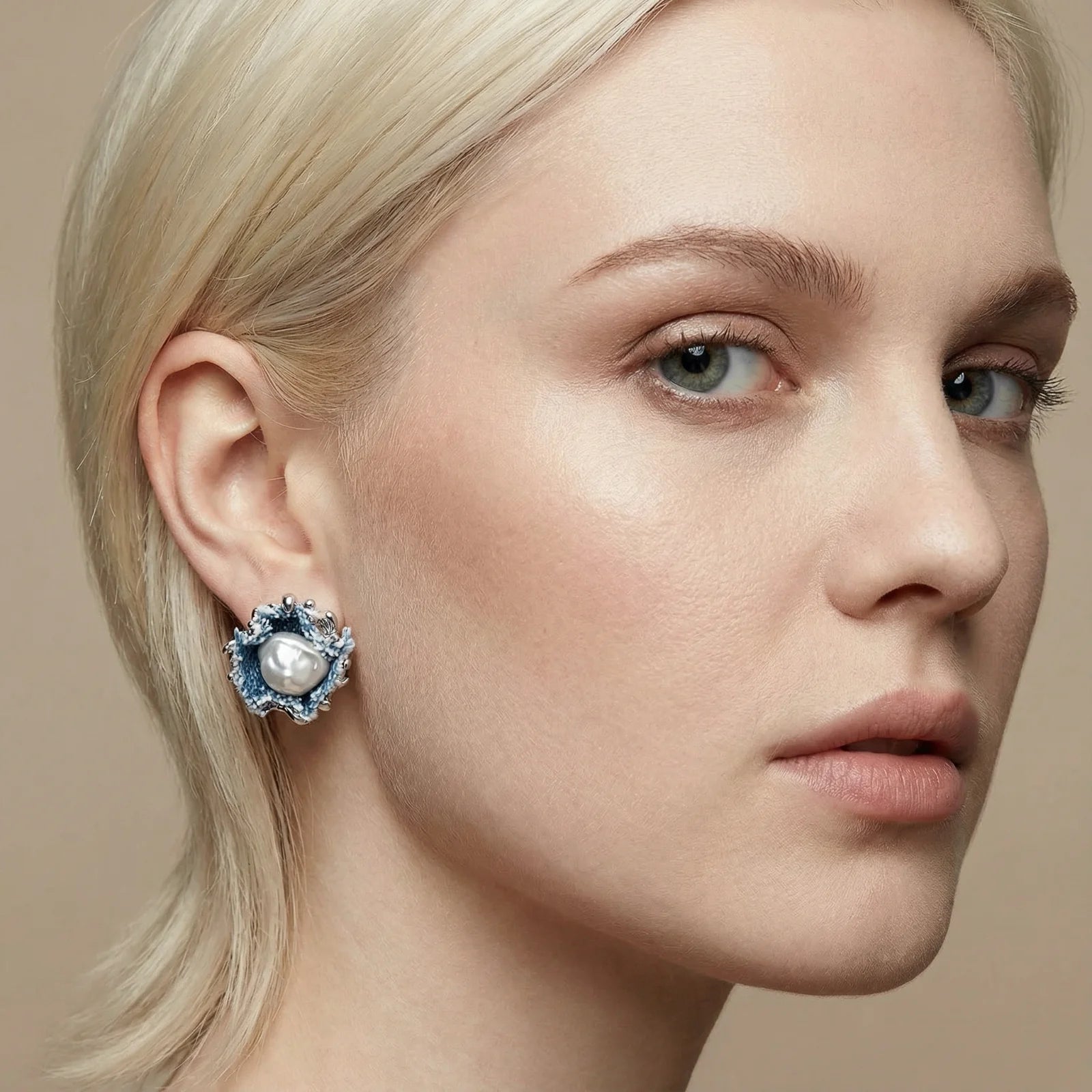 Pendientes de perlas Denim Dreams