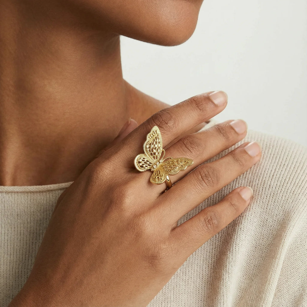 Anillo de sueños de mariposa