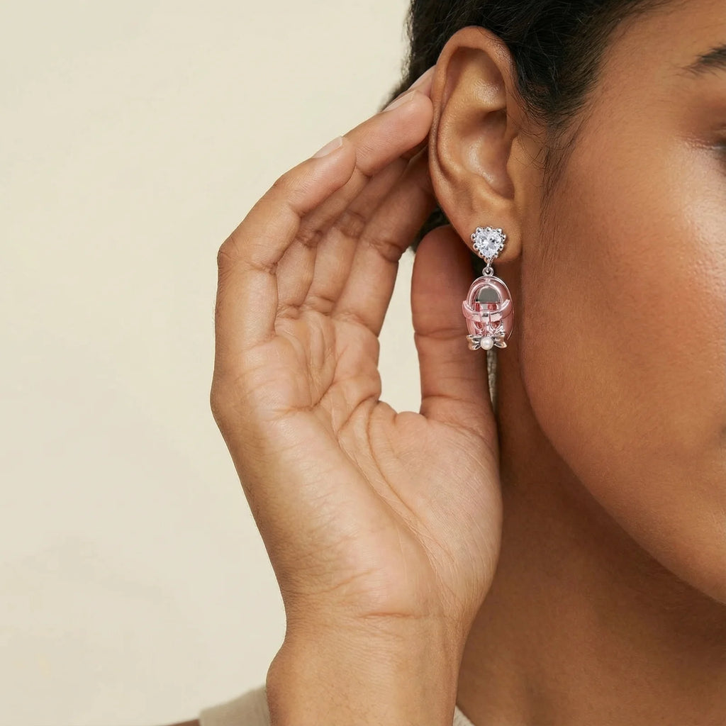 Pendientes colgantes de corazón kawaii