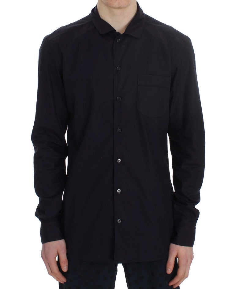 Camisa de pijama y salón de algodón a rayas moradas Dolce & Gabbana