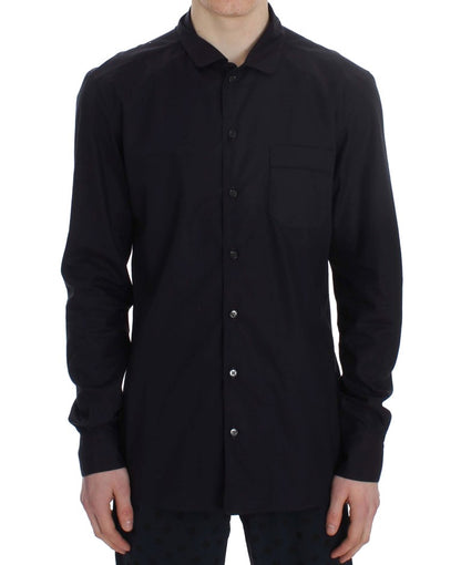 Camisa de pijama y salón de algodón a rayas moradas Dolce & Gabbana