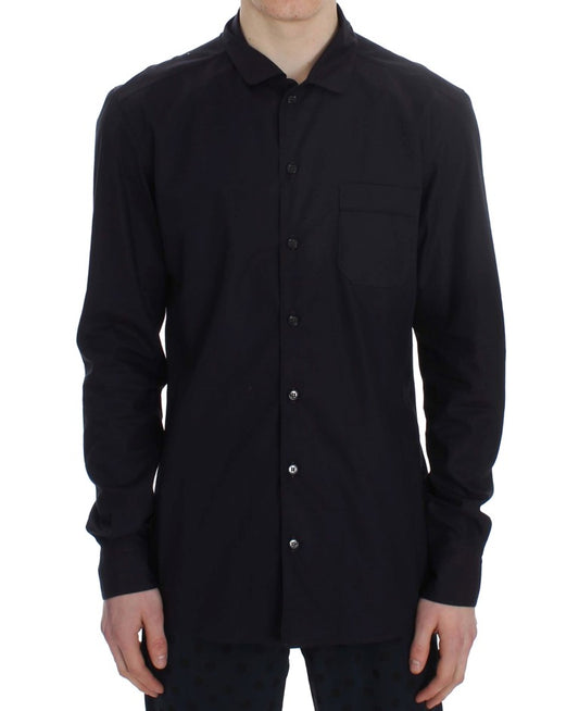 Camisa de pijama y salón de algodón a rayas moradas Dolce & Gabbana