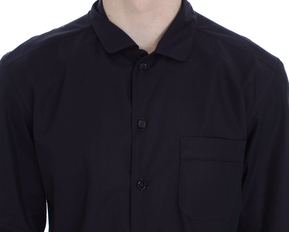 Camisa de pijama y salón de algodón a rayas moradas Dolce & Gabbana