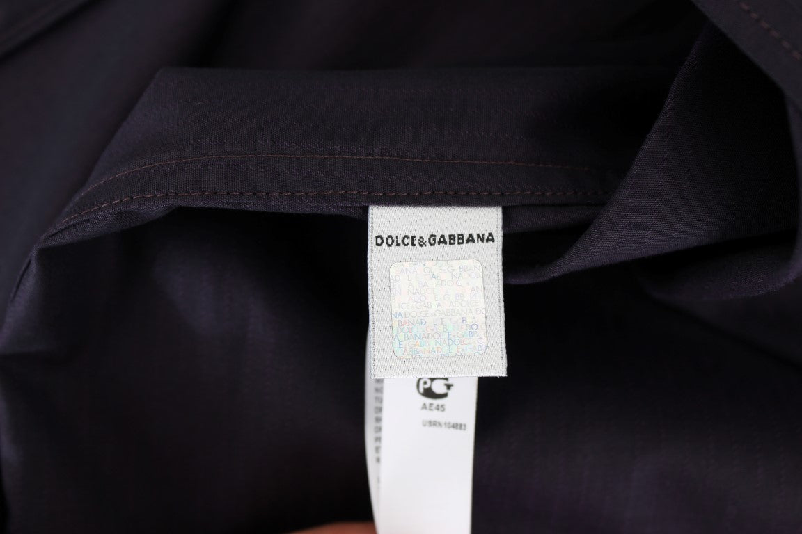 Camisa de pijama y salón de algodón a rayas moradas Dolce & Gabbana