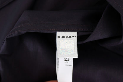 Camisa de pijama y salón de algodón a rayas moradas Dolce & Gabbana