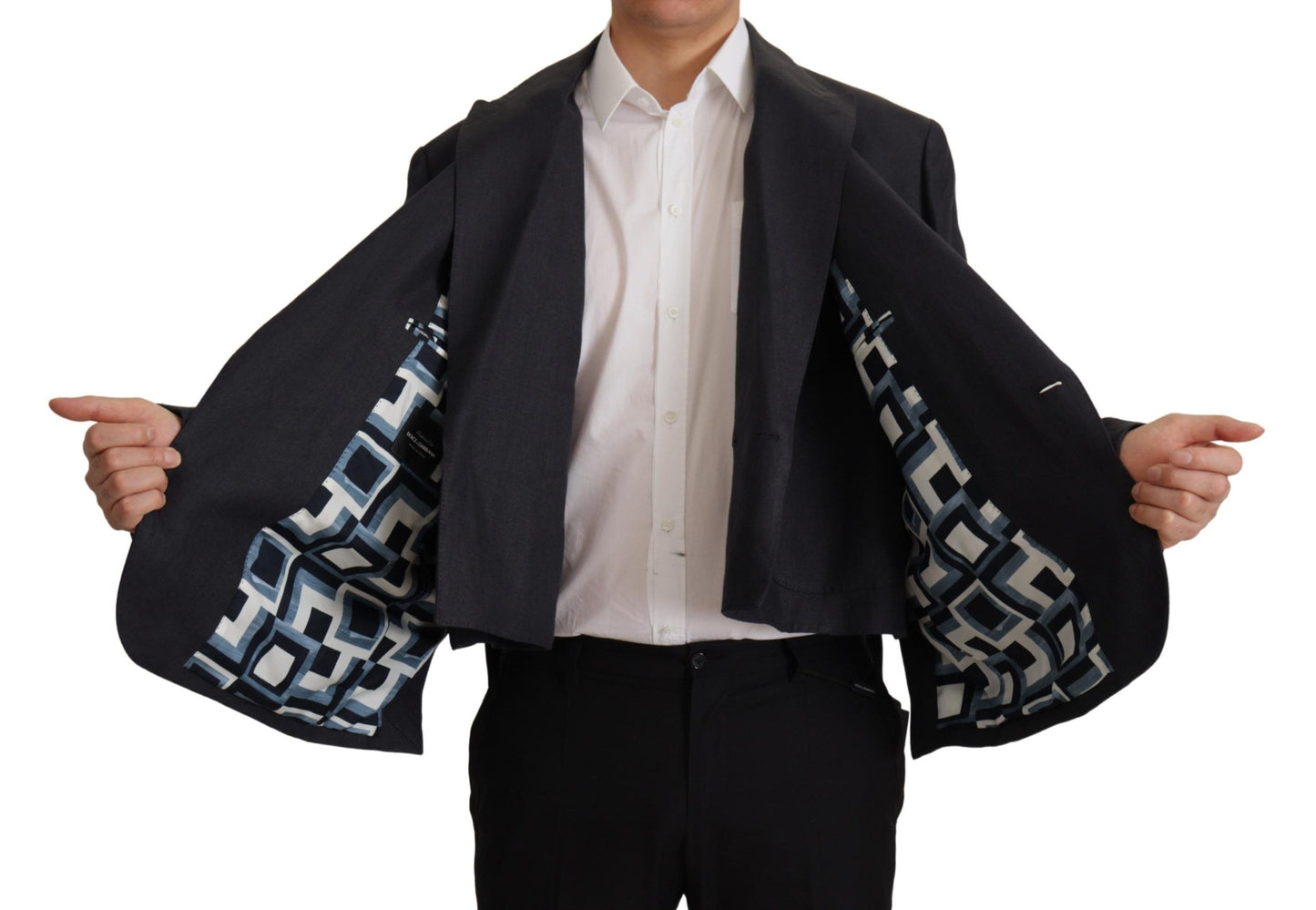 Chaqueta de esmoquin de lino azul para hombre de Dolce & Gabbana
