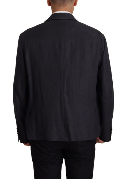 Chaqueta de esmoquin de lino azul para hombre de Dolce & Gabbana