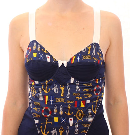 Camiseta de tirantes con motivo de marinero azul de Dolce & Gabbana