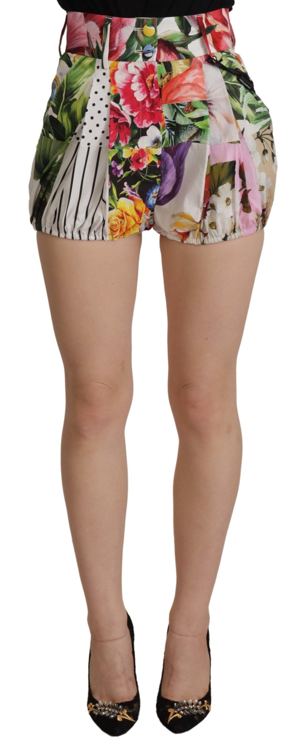 Pantalones cortos de cintura alta multicolor Dolce & Gabbana
