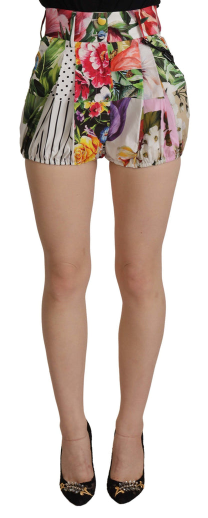 Pantalones cortos de cintura alta multicolor Dolce & Gabbana