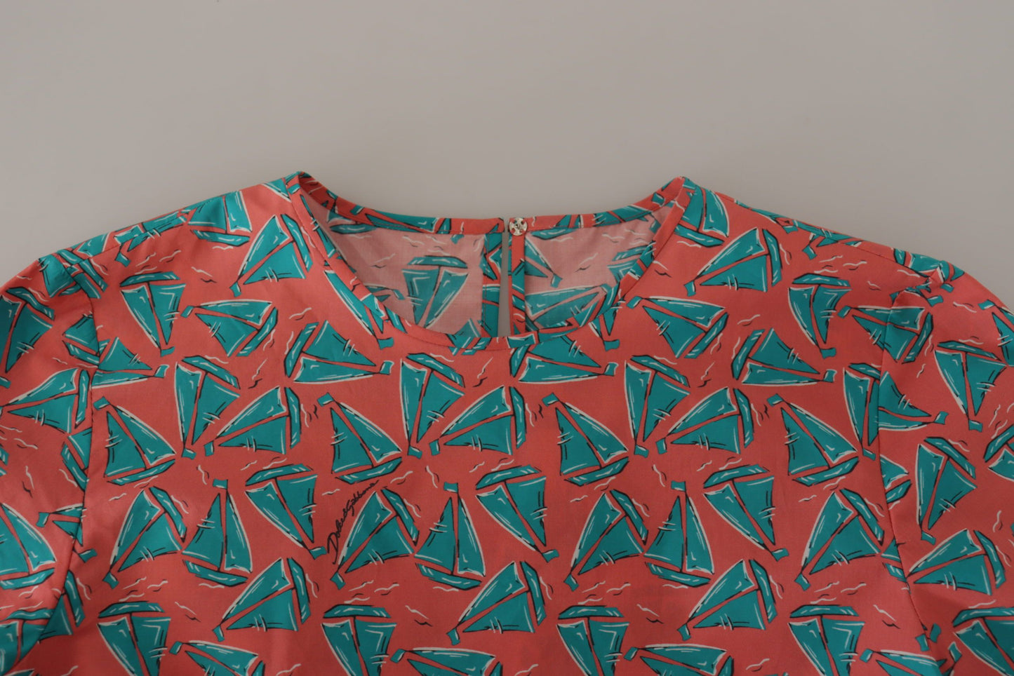 Camiseta de algodón con estampado de velero rosa de Dolce & Gabbana