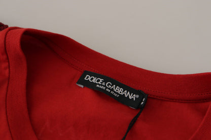 Camiseta de cuello redondo Dolce & Gabbana roja "Amor Vincit Omnia"