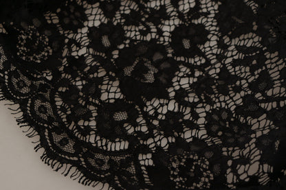 Blusa Sicily de Dolce & Gabbana negra de encaje floral