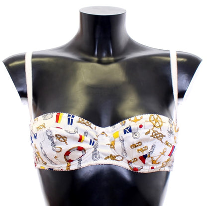 Dolce & Gabbana White Sailor Bra Panty Stretch Underwear