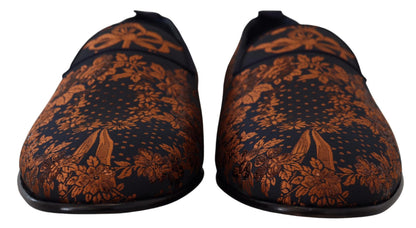 Zapatillas Mocasines Florales Azules Óxido Dolce & Gabbana