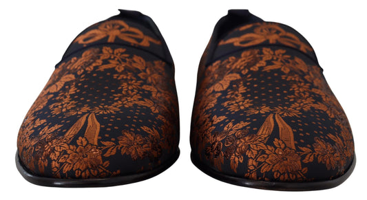 Zapatillas Mocasines Florales Azules Óxido Dolce & Gabbana
