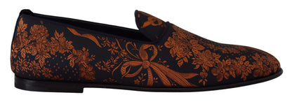 Zapatillas Mocasines Florales Azules Óxido Dolce & Gabbana