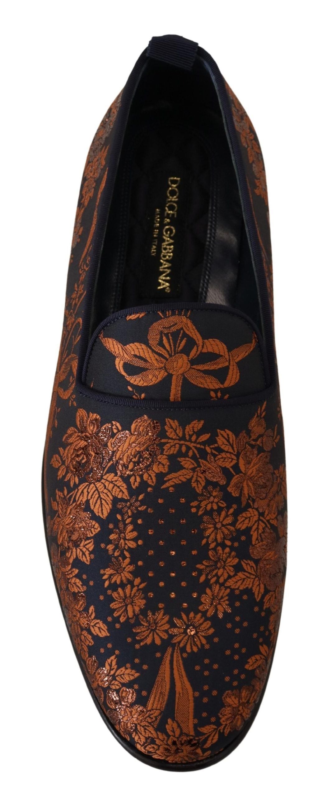 Zapatillas Mocasines Florales Azules Óxido Dolce & Gabbana