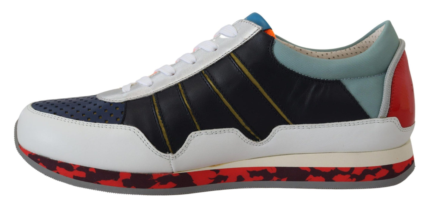 Zapatillas bajas deportivas de piel multicolor Dolce & Gabbana