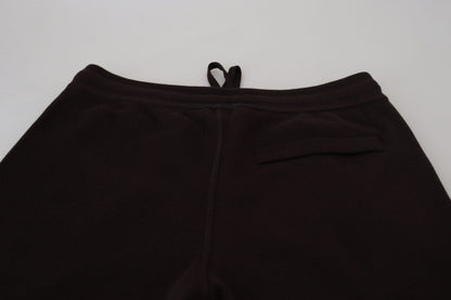Dolce & Gabbana Pantalones Marrones de Cachemira con Cordón