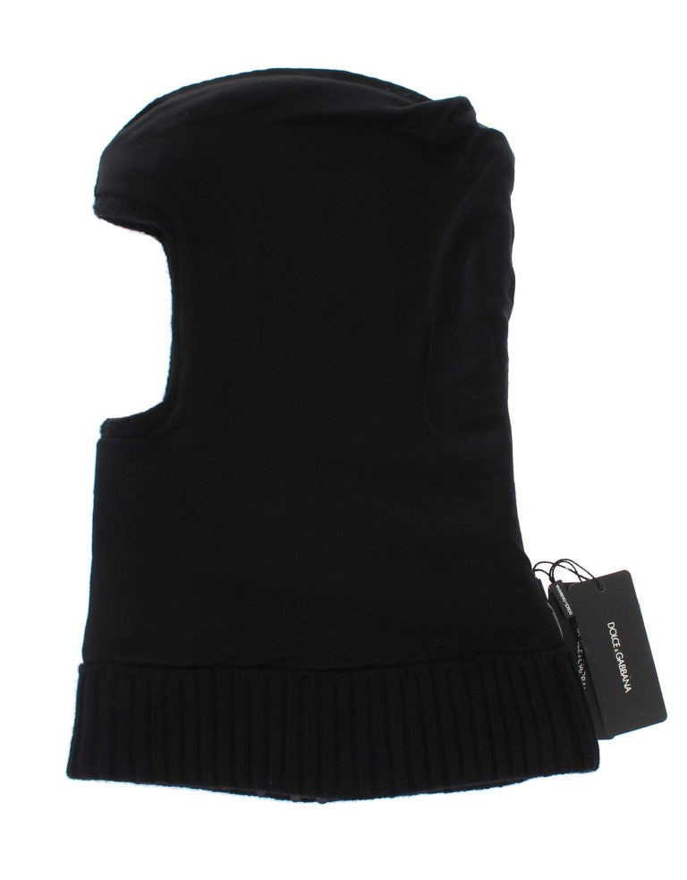 Gorro bufanda de punto negro con lentejuelas de Dolce & Gabbana