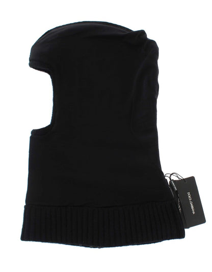 Gorro bufanda de punto negro con lentejuelas de Dolce & Gabbana