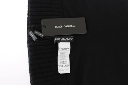 Gorro bufanda de punto negro con lentejuelas de Dolce & Gabbana