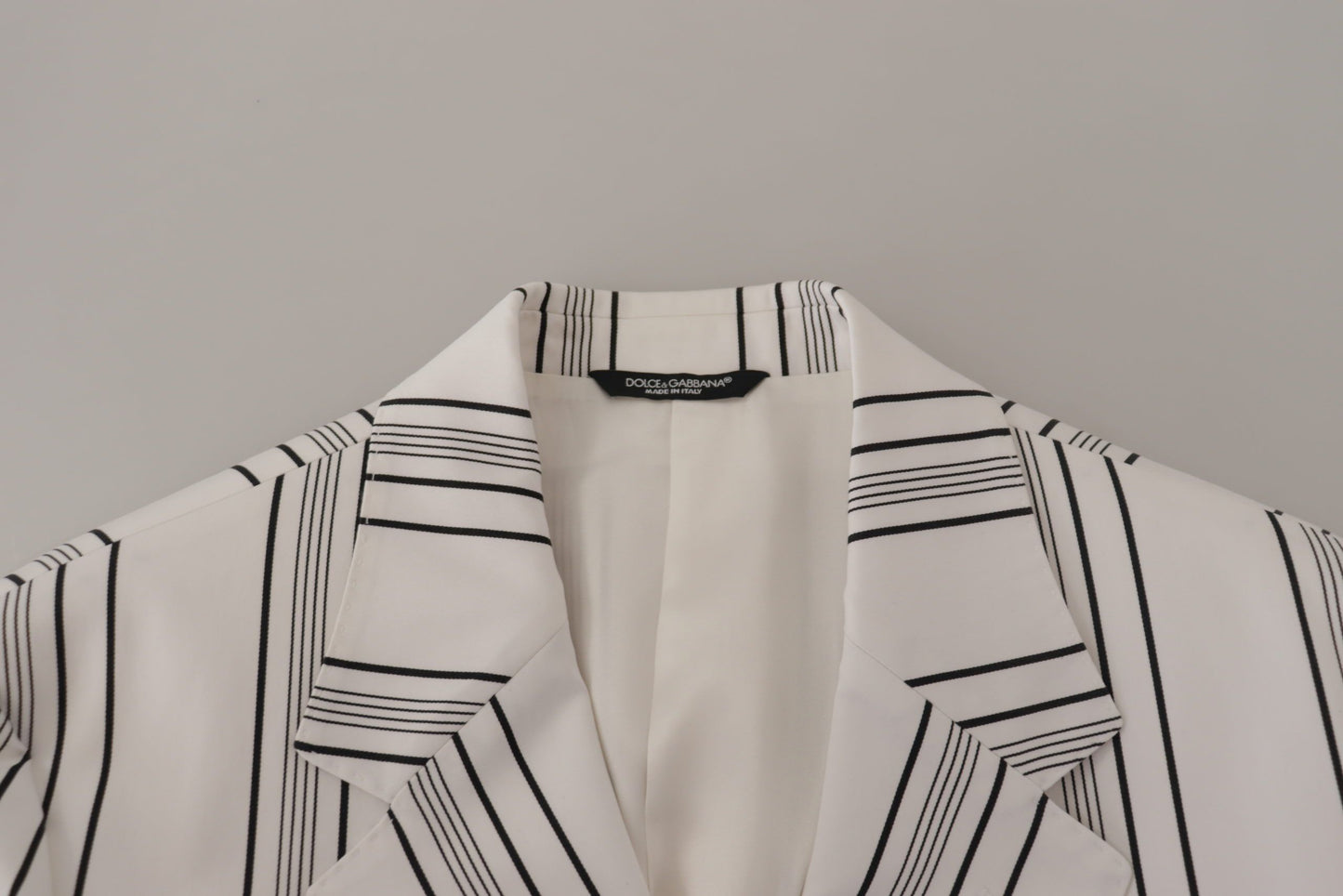 Blazer cruzado de algodón con rayas blancas de Dolce & Gabbana