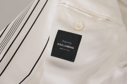 Blazer cruzado de algodón con rayas blancas de Dolce & Gabbana