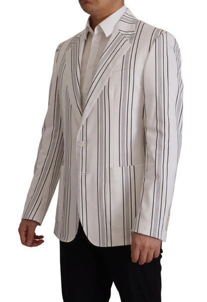 Blazer cruzado de algodón con rayas blancas de Dolce & Gabbana