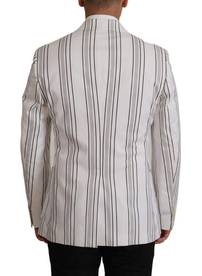 Blazer cruzado de algodón con rayas blancas de Dolce & Gabbana