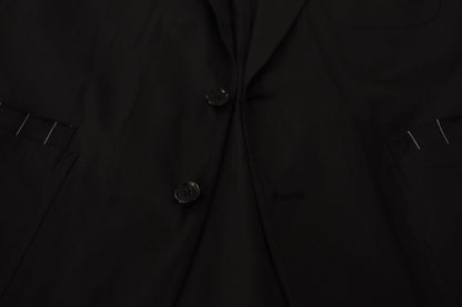 Chaqueta Blazer de Algodón Negro Cruzado de Dolce & Gabbana