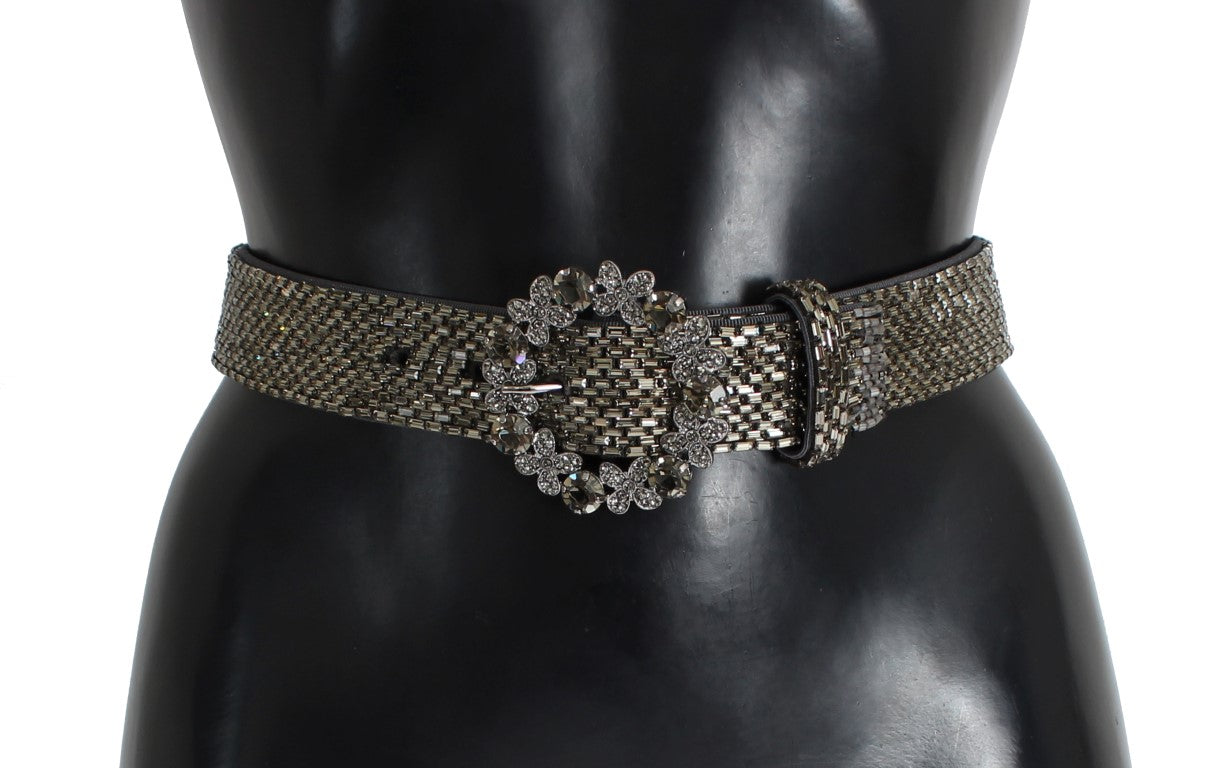 Cinturón de lentejuelas Dolce & Gabbana con hebilla de cristal