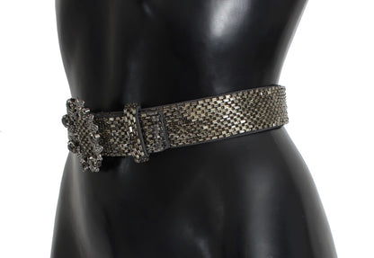 Cinturón de lentejuelas Dolce & Gabbana con hebilla de cristal