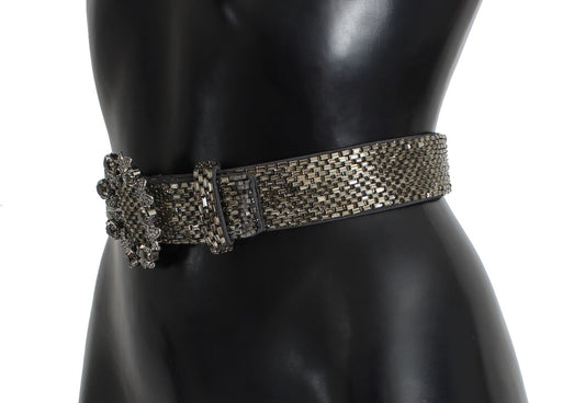 Cinturón de lentejuelas Dolce & Gabbana con hebilla de cristal