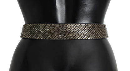 Cinturón de lentejuelas Dolce & Gabbana con hebilla de cristal